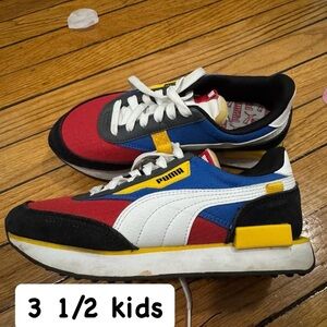 Puma Kids' Red and Blue Sneakers